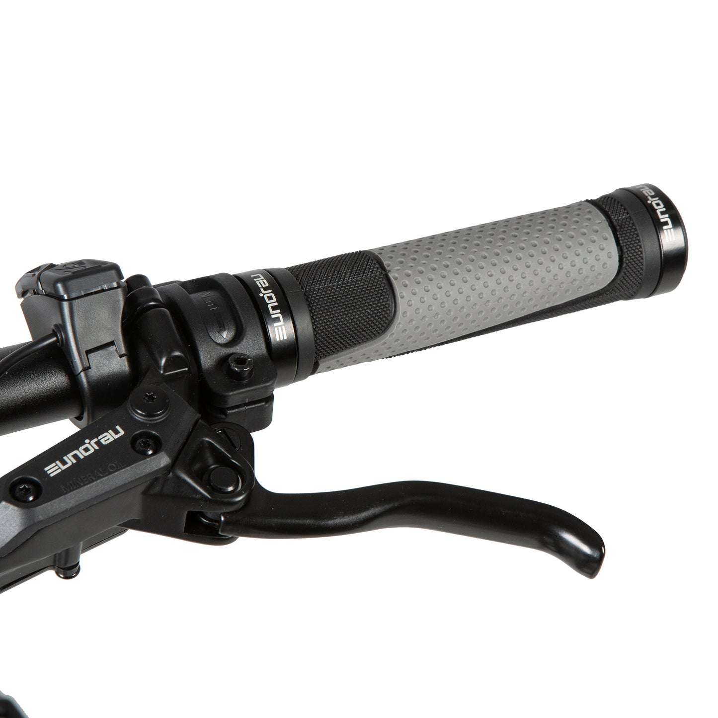EUNORAU Specter-S 3.0 electric bike left handlebar grip close-up for better grip and comfort during rides
