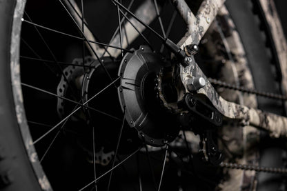 Close-up of Rambo Bike Megatron 4.0 AWD Electric bikes motor hub