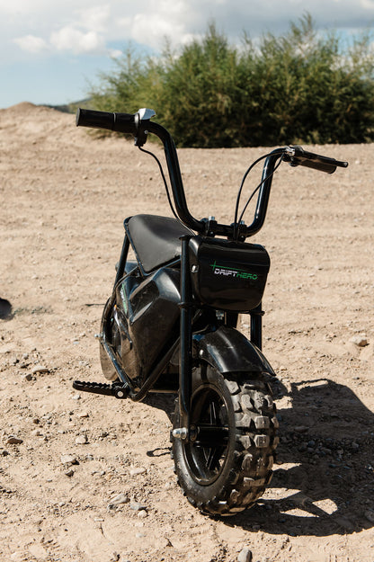 Drift Hero USA 250W Mini Electric Bike front angled view outdoors