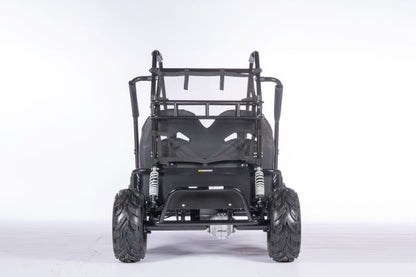 Drift Hero USA 2 Seater Electric Go-kart on a white background, rear view