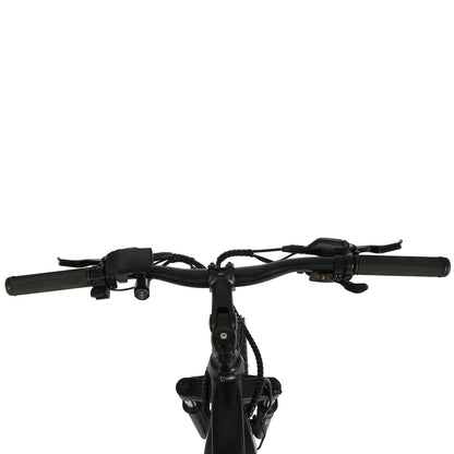 Eunorau FAT AWD 2.0 top view of handlebars showing throttle, control panel, and grips.