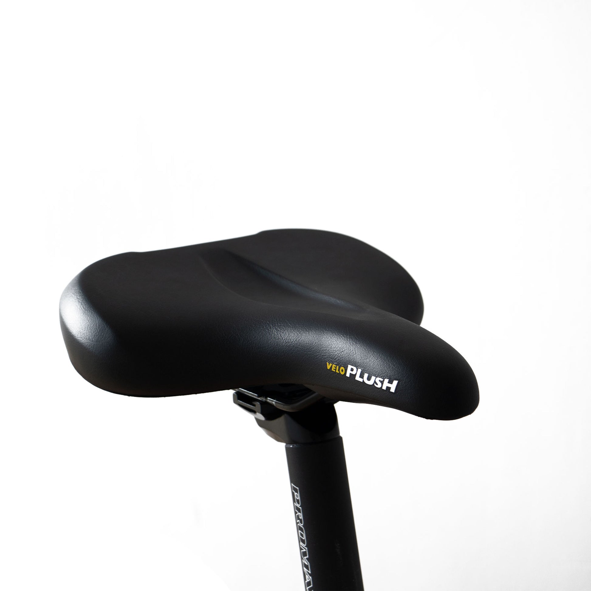 Close-up of Eunorau G30 Cargo electric bikes seat on a white background