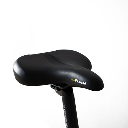 Close-up of Eunorau G30 Cargo electric bikes seat on a white background
