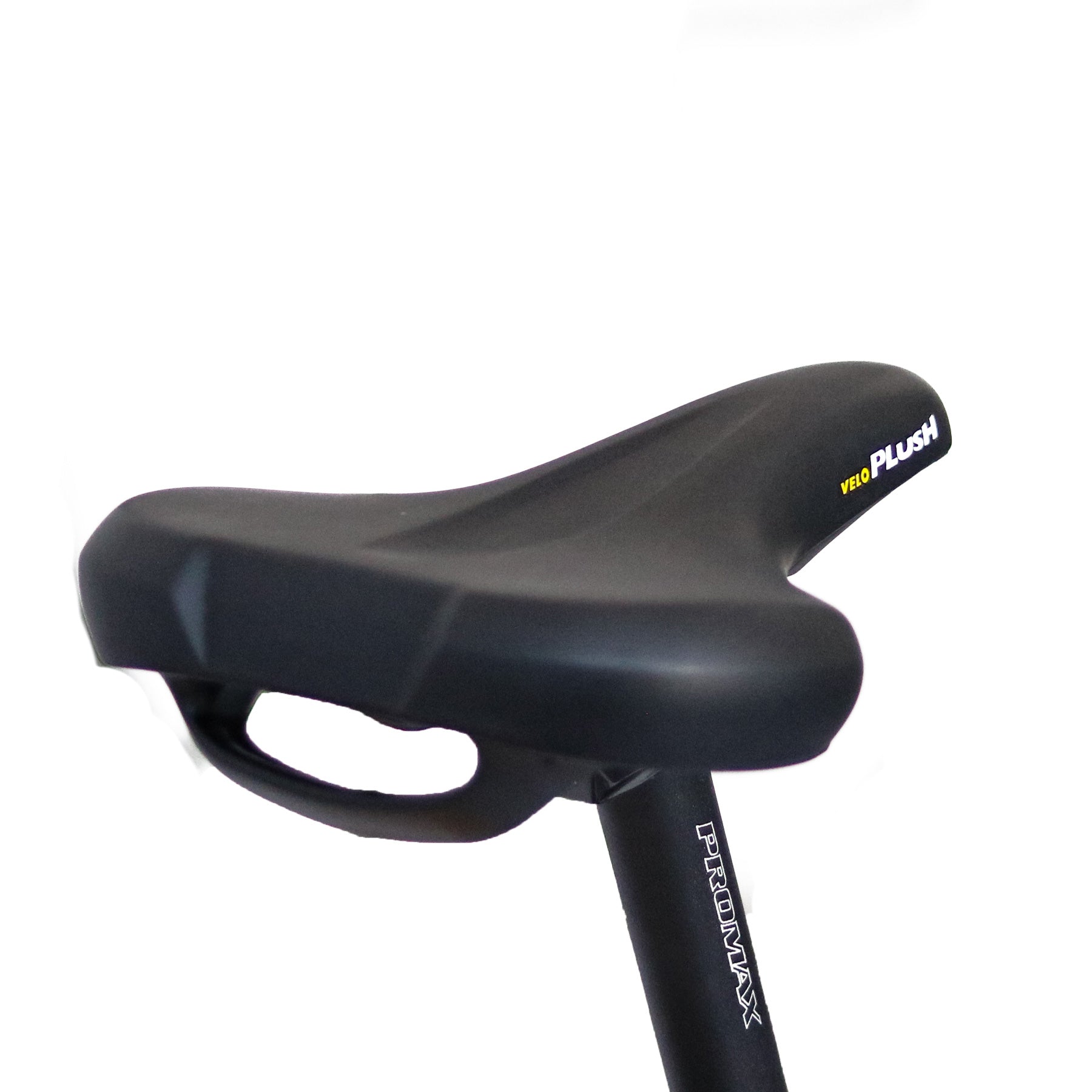 Close-up of a Eunorau Max-Cargo 14AH electric bike seat on a white background