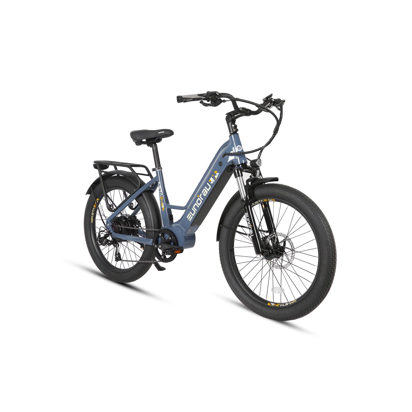 Eunorau Meta 24 ST 2.0 Electric bike blue on white background front side view