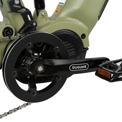 EUNORAU Specter-S 3.0 electric bike crankset with Bafang motor and drivetrain system.