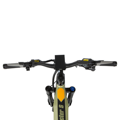 EUNORAU Specter-S 3.0 electric bike handlebar controls with LCD display for ride information.