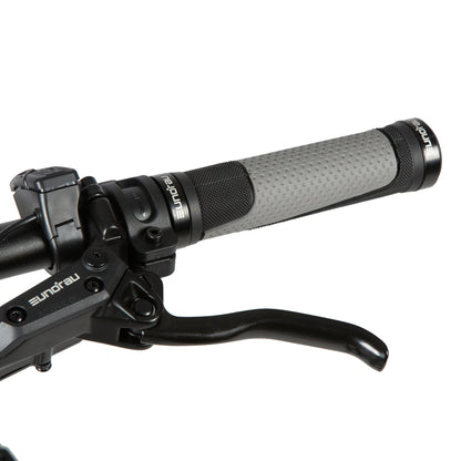 EUNORAU Specter-S 3.0 electric bike left handlebar grip close-up for better grip and comfort during rides
