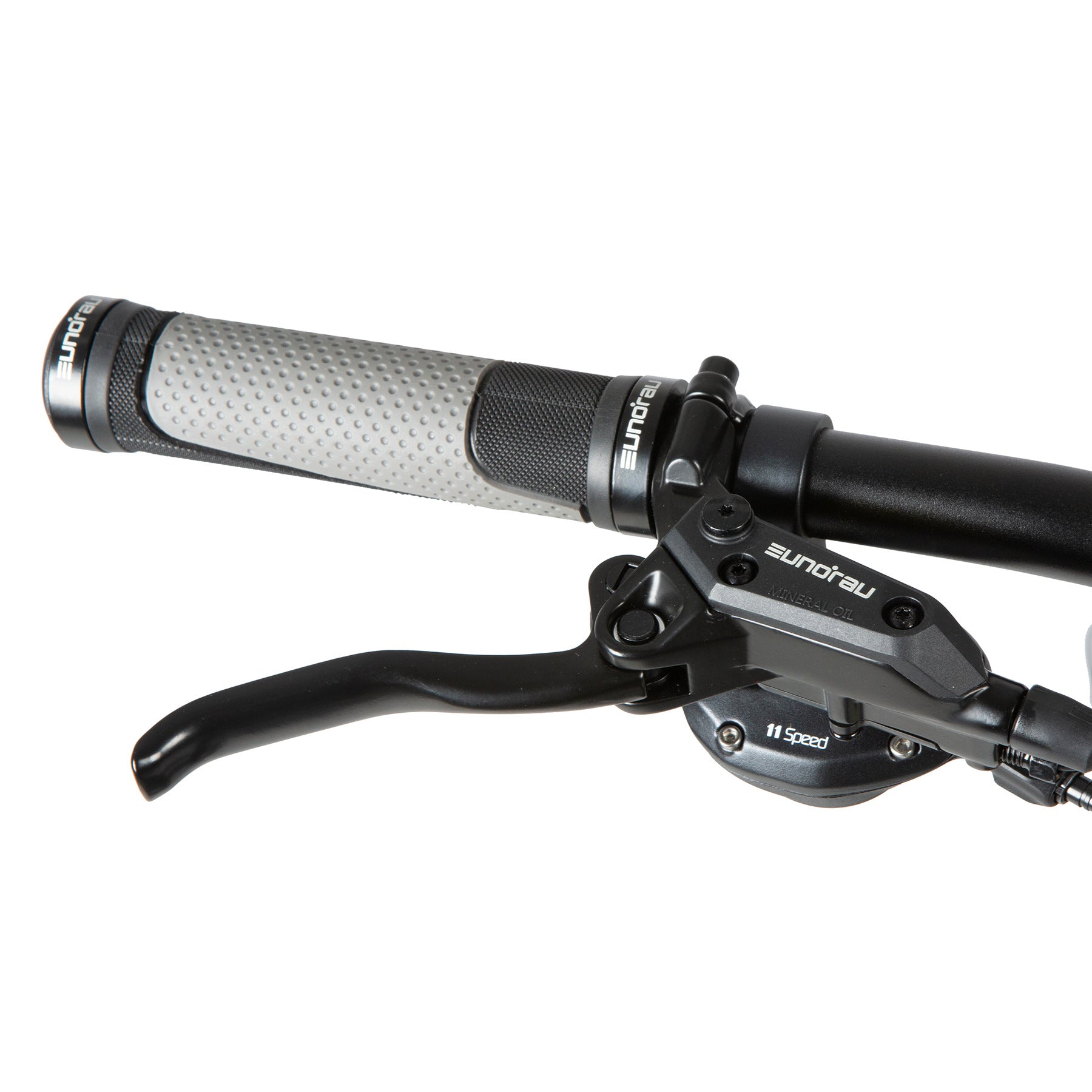 EUNORAU Specter-S 3.0 electric bike right handlebar grip and brake lever, ensuring smooth control and braking
