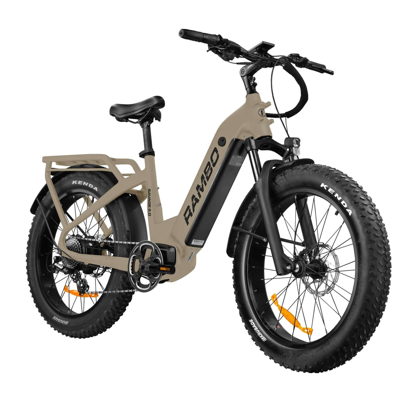 Front side view of a Rambo Bikes SAVAGE 2.0 Electric Bike on white background