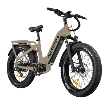 Front side view of a Rambo Bikes SAVAGE 2.0 Electric Bike on white background