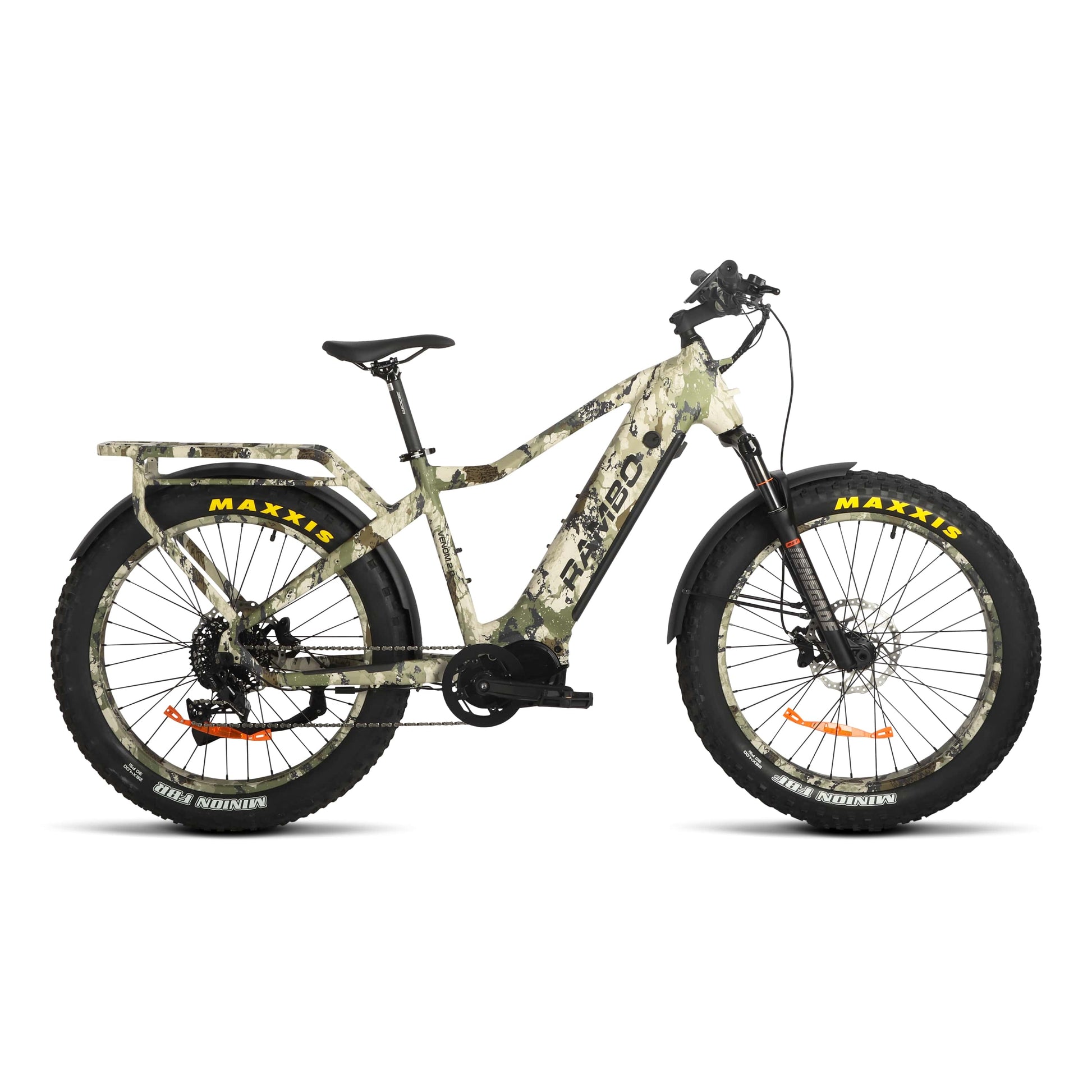 Side view of Rambo Bikes Venom 2.0 Electric Bike on white background